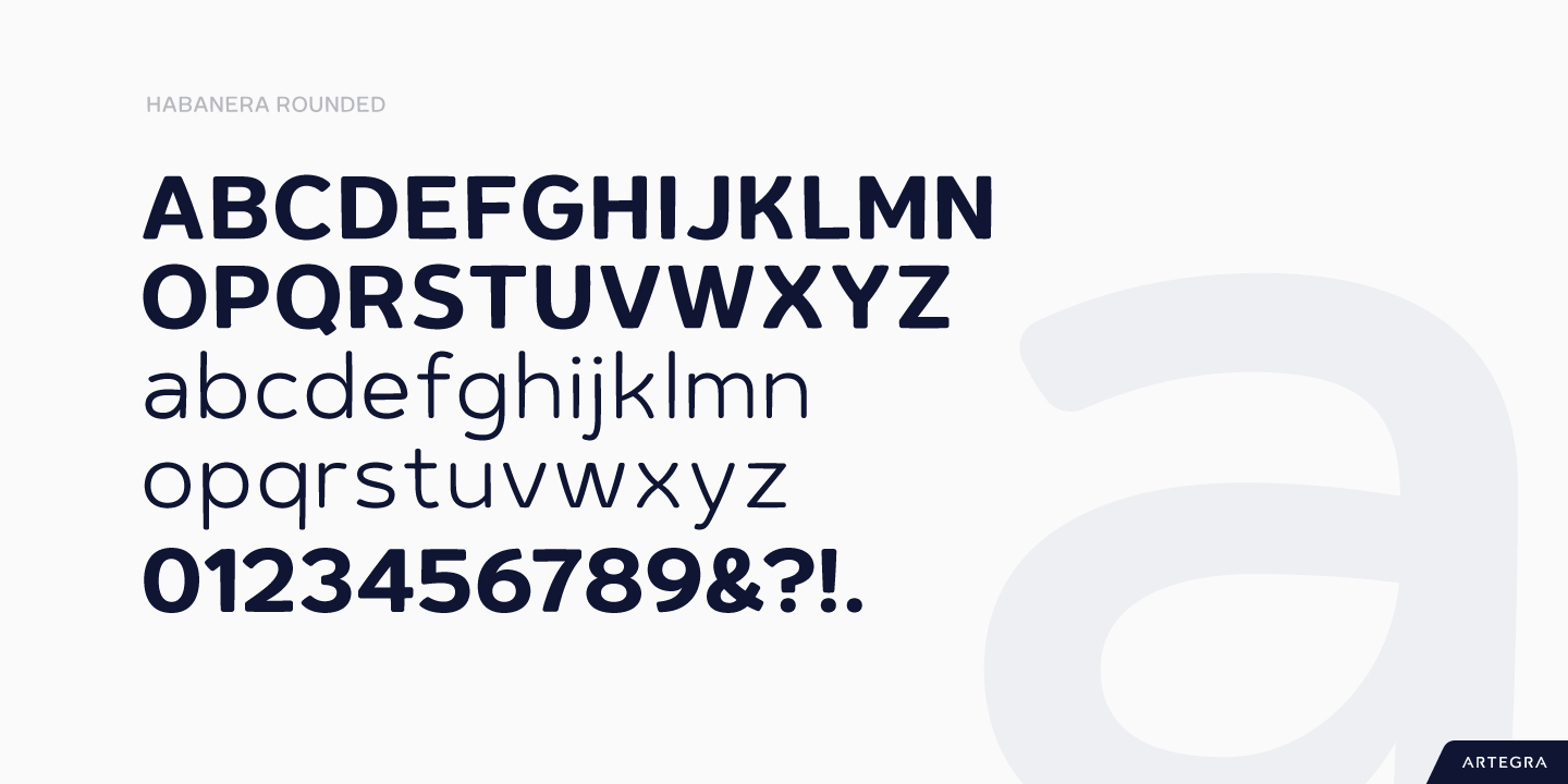 Пример шрифта Habanera Rounded SemiBold Italic